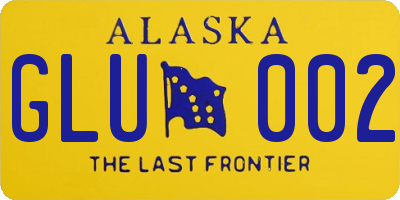 AK license plate GLU002