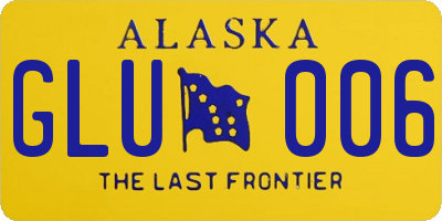 AK license plate GLU006