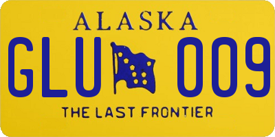 AK license plate GLU009