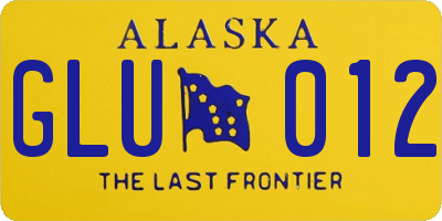 AK license plate GLU012