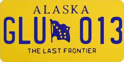 AK license plate GLU013