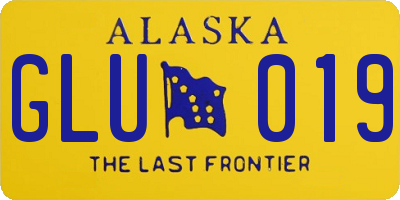 AK license plate GLU019