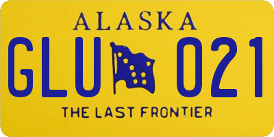 AK license plate GLU021