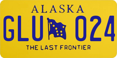AK license plate GLU024
