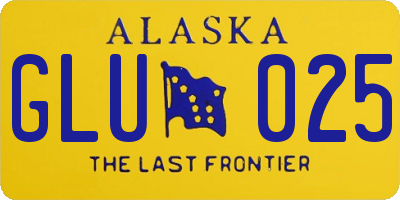 AK license plate GLU025