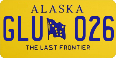 AK license plate GLU026