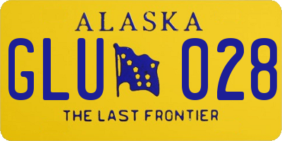 AK license plate GLU028