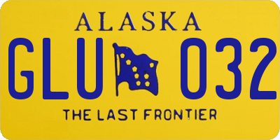 AK license plate GLU032