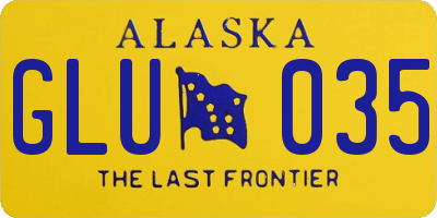 AK license plate GLU035