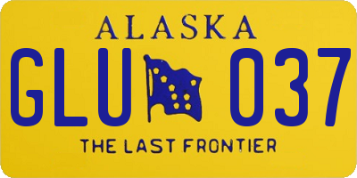 AK license plate GLU037