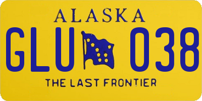 AK license plate GLU038