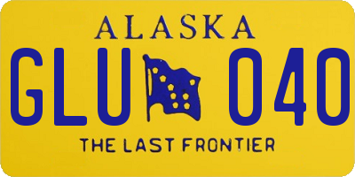 AK license plate GLU040