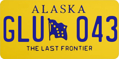AK license plate GLU043