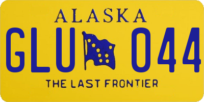 AK license plate GLU044