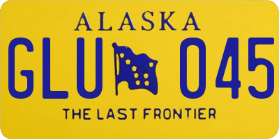 AK license plate GLU045
