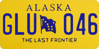 AK license plate GLU046