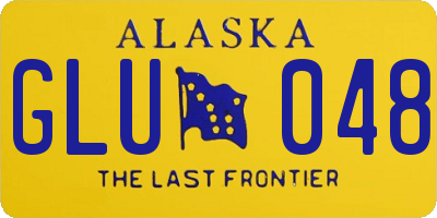 AK license plate GLU048