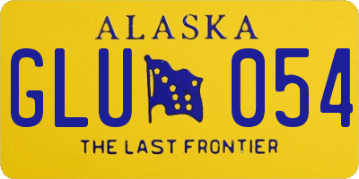 AK license plate GLU054