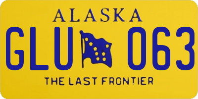 AK license plate GLU063