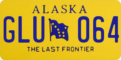 AK license plate GLU064