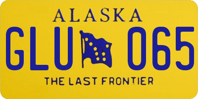AK license plate GLU065