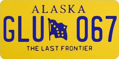 AK license plate GLU067