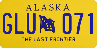 AK license plate GLU071