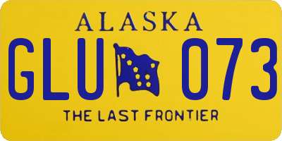 AK license plate GLU073