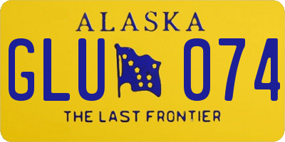AK license plate GLU074