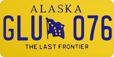 AK license plate GLU076