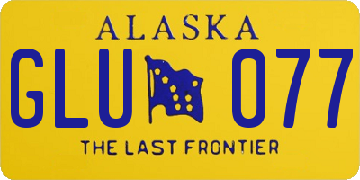AK license plate GLU077