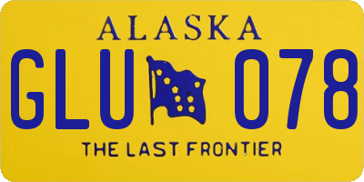 AK license plate GLU078