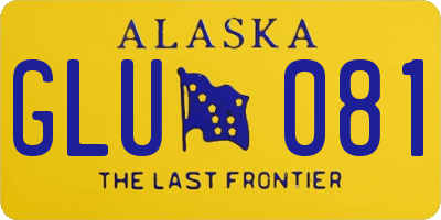 AK license plate GLU081