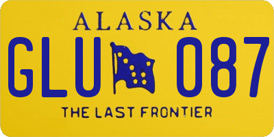 AK license plate GLU087