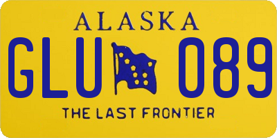 AK license plate GLU089