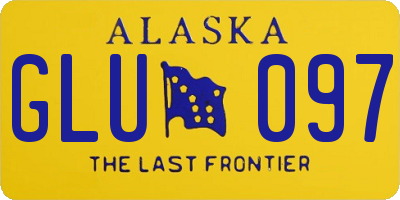 AK license plate GLU097