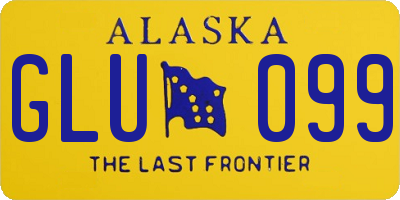 AK license plate GLU099