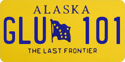 AK license plate GLU101