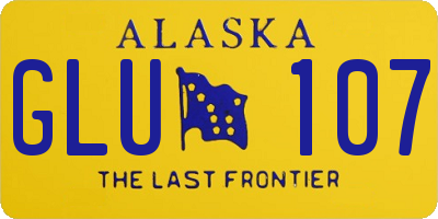 AK license plate GLU107