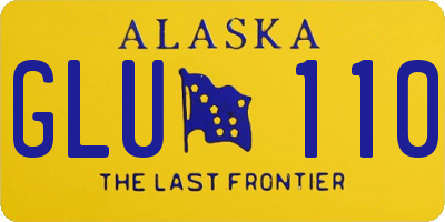 AK license plate GLU110