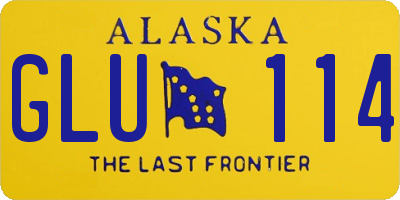 AK license plate GLU114