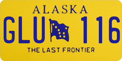 AK license plate GLU116
