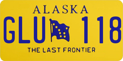 AK license plate GLU118