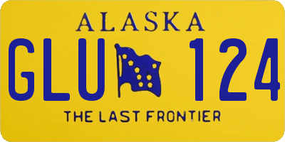 AK license plate GLU124