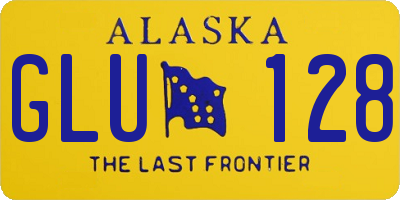 AK license plate GLU128