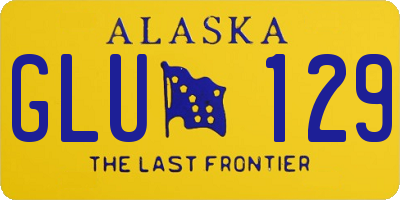 AK license plate GLU129