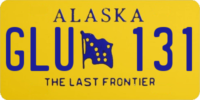 AK license plate GLU131