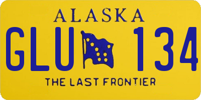 AK license plate GLU134