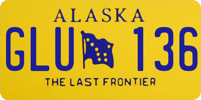 AK license plate GLU136