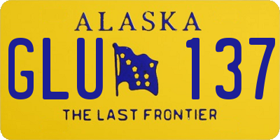 AK license plate GLU137